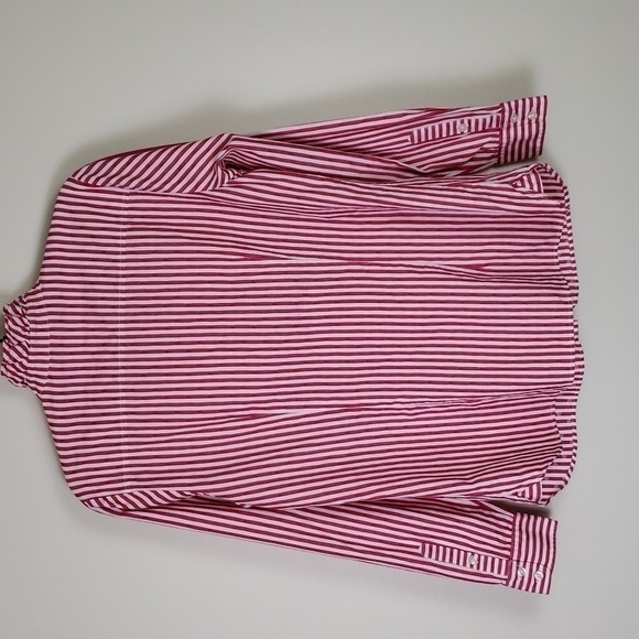 Vineyard Vines Womans Ruffle-Trim Striped Blouse Size 10 - Picture 4 of 12